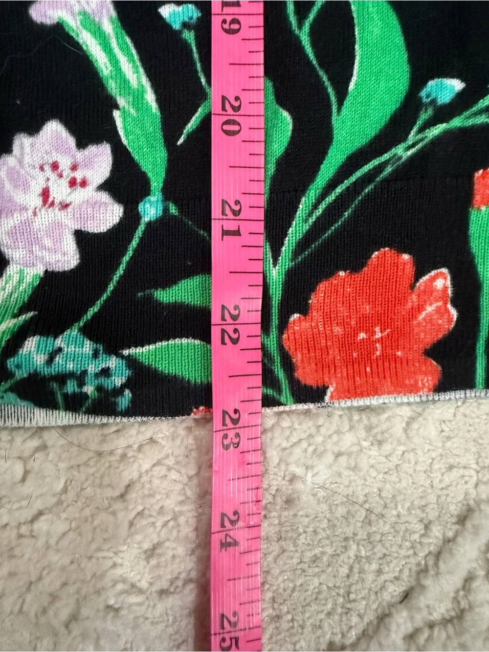 Kate Spade Live Colorfully L Floral Hummingbird Cardigan Black Cotton 3/4 Sleeve